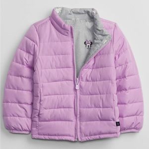 Reversible toddler puffer, size:3T , from gap’s collaboration with Disney